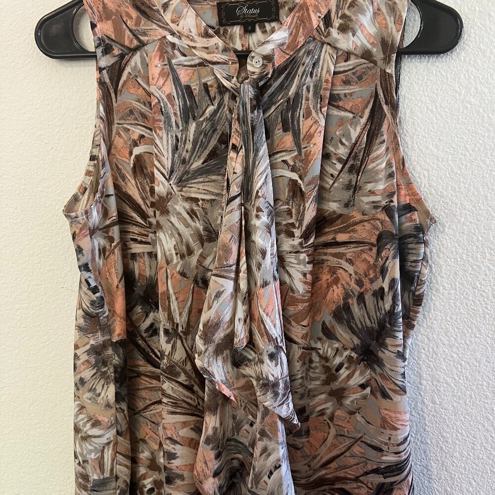 Status By Chenault, Sleeveless, Button Up Blouse,… - image 1